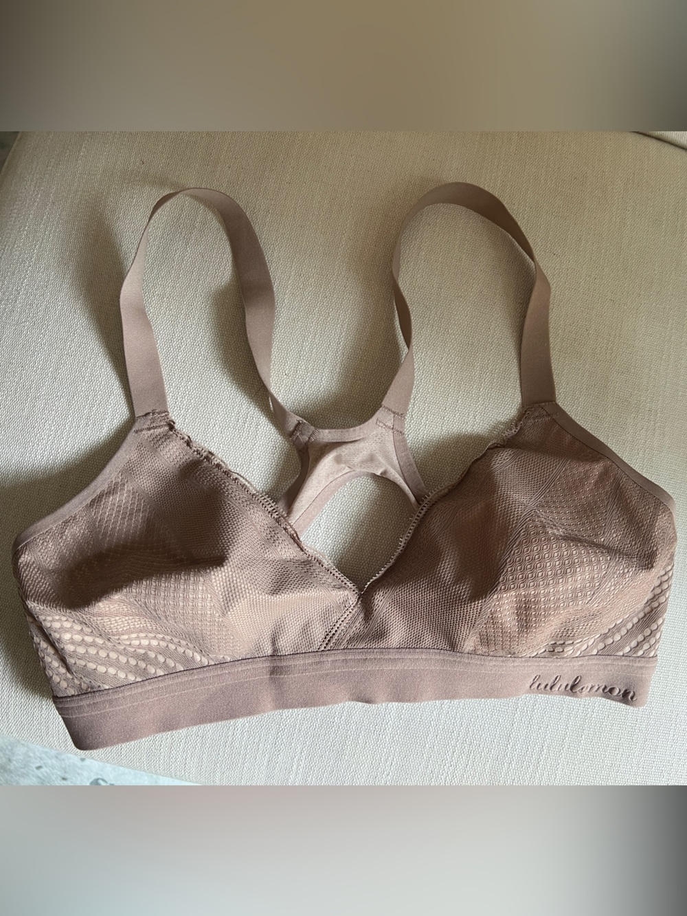 lululemon athletica Light Taupe Wireless Unlined Sports Bra 32C